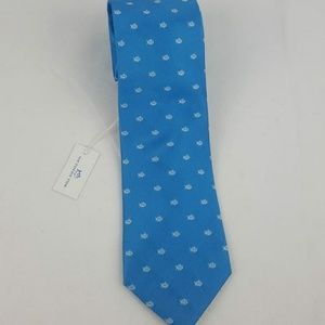Southern Tide Silk Red//Blue with White Polka Dot Print Necktie NWT
